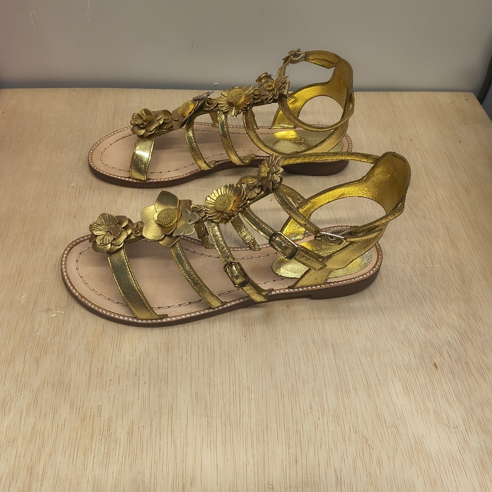 Kate Spade Sadia Gold Sandal Size 8M - Picture 2 of 8